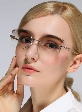 时钻钻石切边大框近视开车墨镜