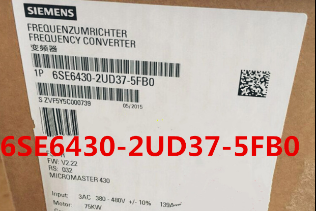 原装正品6SE6430-2UD37-5FB0 MM430变频器75kw 6SE64302UD375FB0
