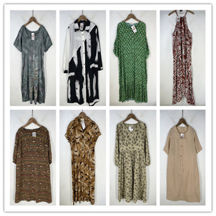 复古着vintage日韩精品校园风甜美系波点印碎花卉雪纺连衣裙R1301