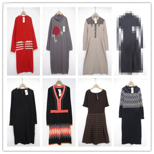 复古着vintage日韩精品学院风森女系条纹卡通印花秋冬连衣裙L3122