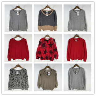 复古着vintage外贸精品学院风森女系纯色拼接安哥拉兔绒毛衣X2102