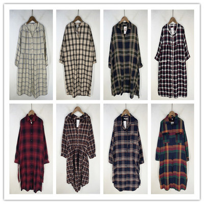 复古着vintage外贸尖货校园风甜美系纯色格子条纹棉布连衣裙L2862