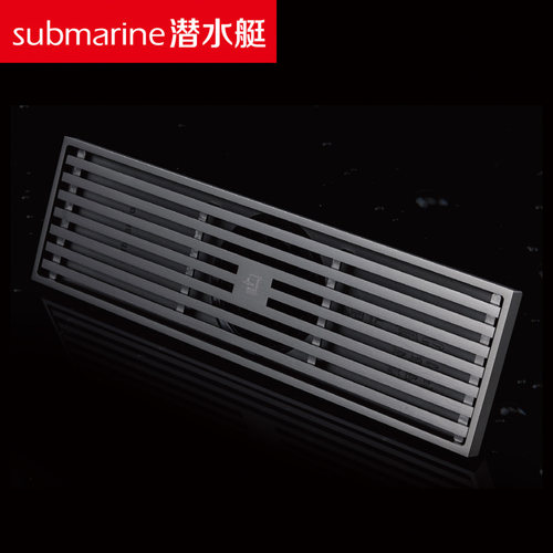 潜水艇MTKC50-30枪灰色淋浴地漏30公分长地漏排水速度快 北京发货
