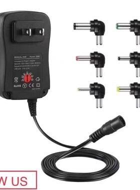 30W可调电源电压适配器 多功能变压器 3V4.5V5V6V7.5V9V12V充电器