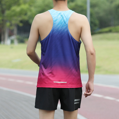 运动背心男士跑步夏季薄款速干马拉松专用无袖T恤健身跨栏男款潮