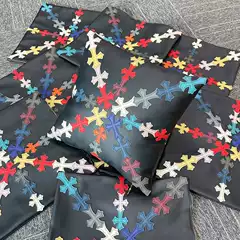 Super Heavy-Duty, Colorful Cross-Stitch, Lychee-Pattern Microfiber Leather, Square Car Cushion Pillow, Sofa Cushion