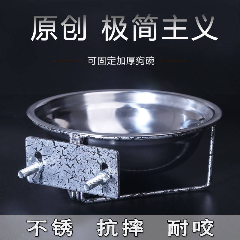 包邮宠物挂碗防打翻不锈钢碗悬挂式狗碗饮水食盆笼固定挂架宠物碗