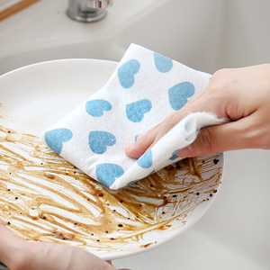 韩式多用竹洗碗巾加厚双层不沾油厨房抹布百洁布清洁抹布