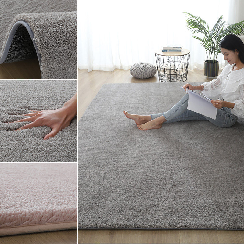 地毯卧室茶几毯简约现代满铺床边毯加厚客厅地垫家用冬季毛绒地毯