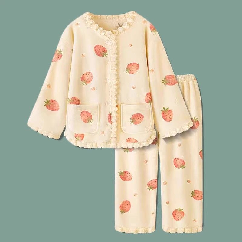 秋冬季加厚款珊瑚绒睡衣女套装家居服加绒可爱法兰绒长袖开衫大码,女士内衣/男士内衣/家居服,睡衣/家居服套装,淘宝优惠券,粉丝福利购,淘宝优惠卷