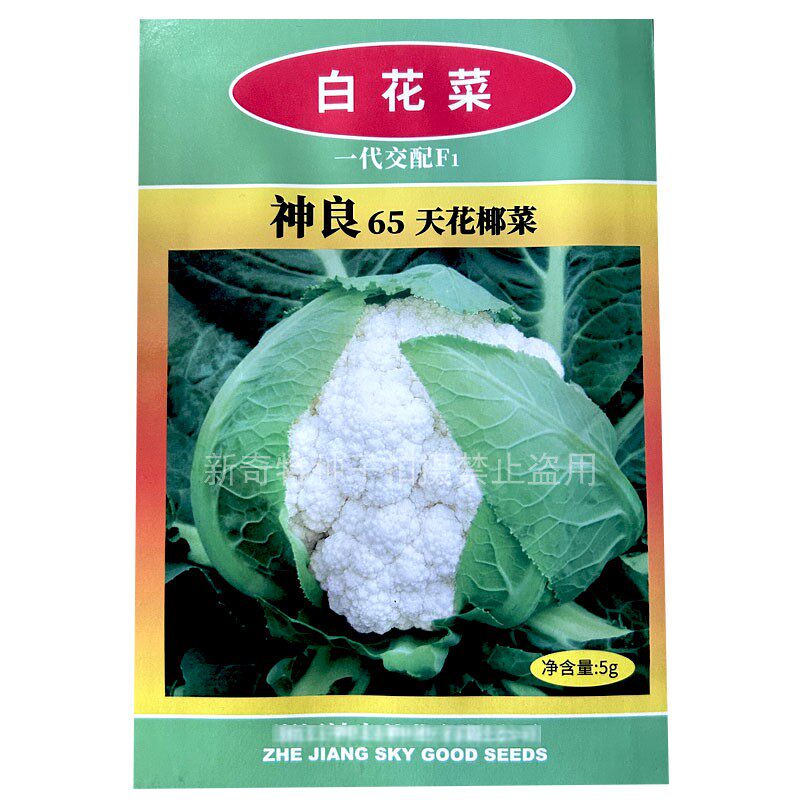 花椰菜种子紧实花菜种子神良65天早熟耐热紧花白花菜种籽夏秋种植