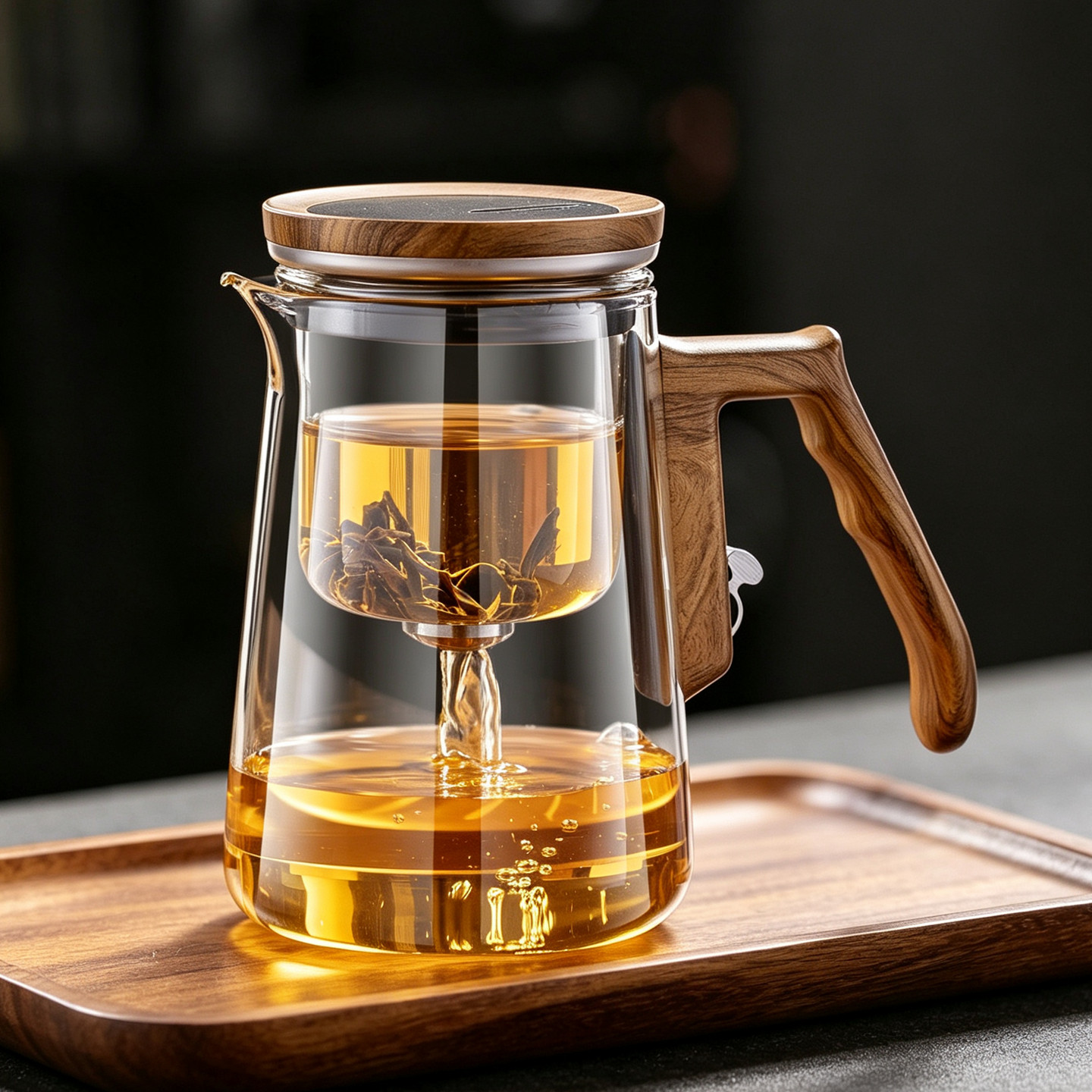泡茶壶飘逸杯磁吸茶水分离图片
