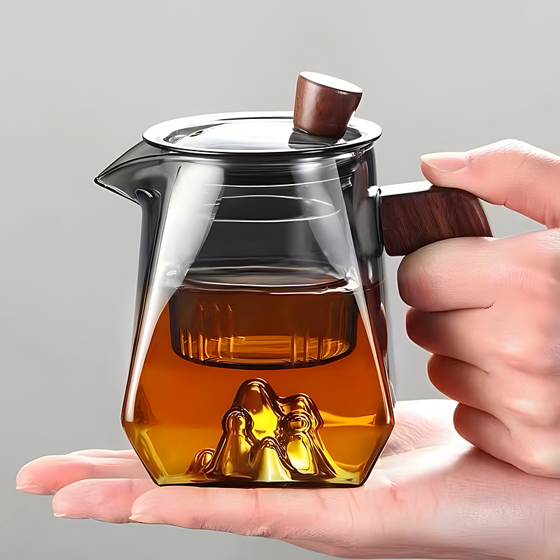 玻璃茶壶家用侧把煮茶器耐高温过滤茶水分离茶壶套装泡茶专用茶具