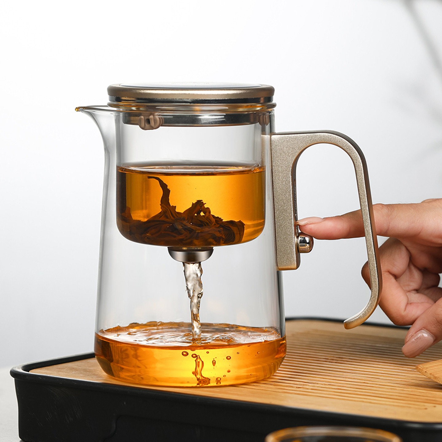 泡茶壶磁吸飘逸杯茶水分离图片