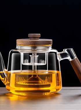 新款加厚煮茶壶蒸煮一体电陶炉煮茶器玻璃烧水壶泡茶专用茶壶茶具