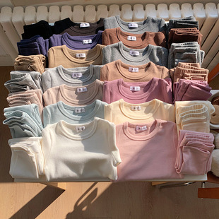 儿童秋衣秋裤套装女童纯棉保暖内衣宝宝棉毛衫A类睡衣男童秋冬装