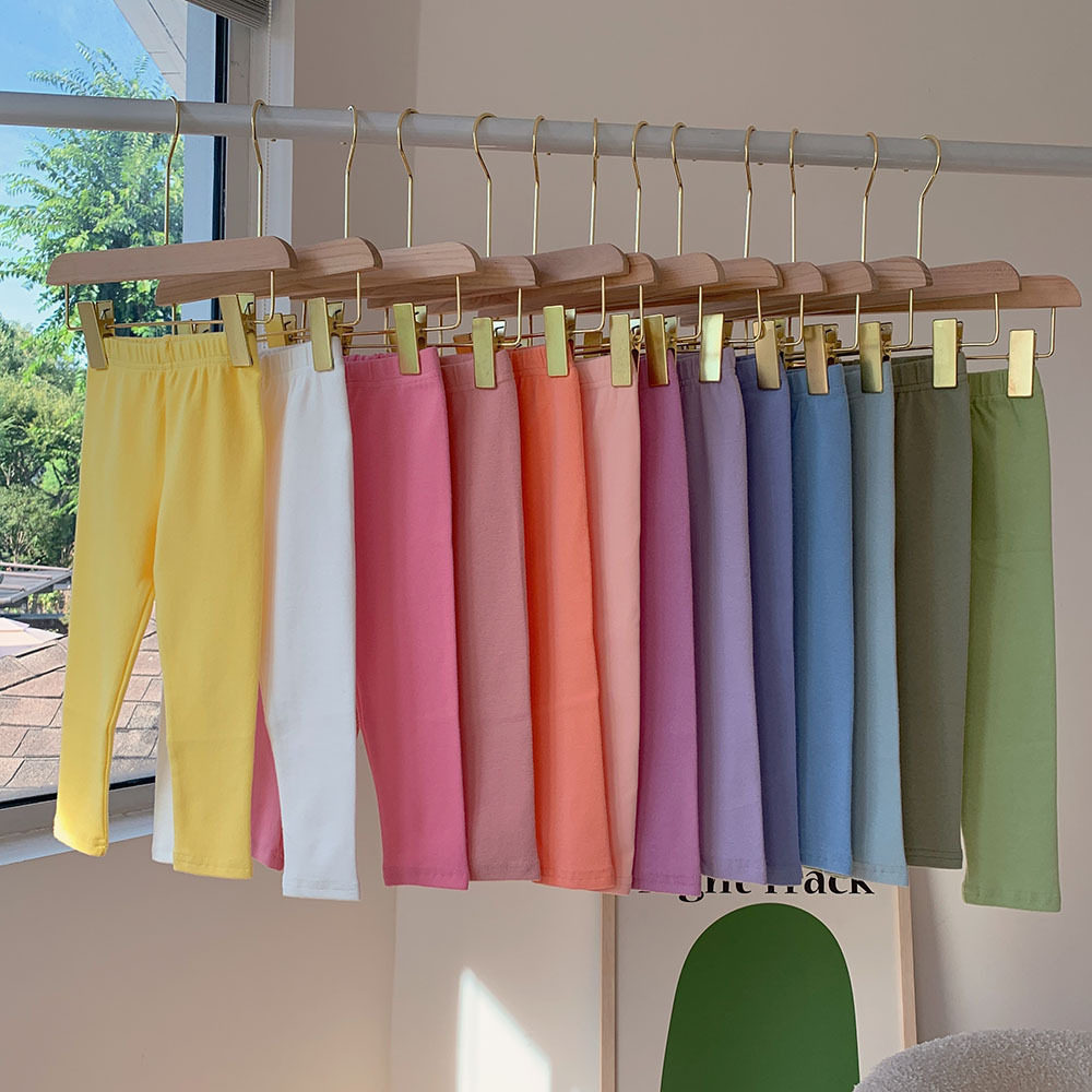 儿童百搭纯棉打底裤男女童弹力睡裤秋冬宝宝长裤子白色黑色打底裤