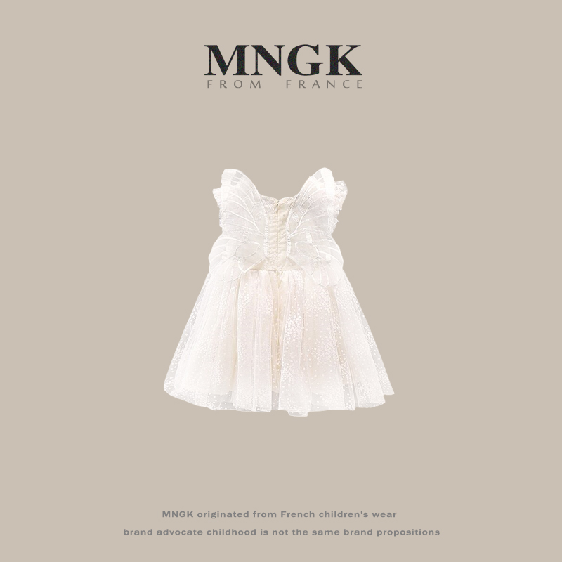 法国MNGK夏季女童洋气时髦连衣裙