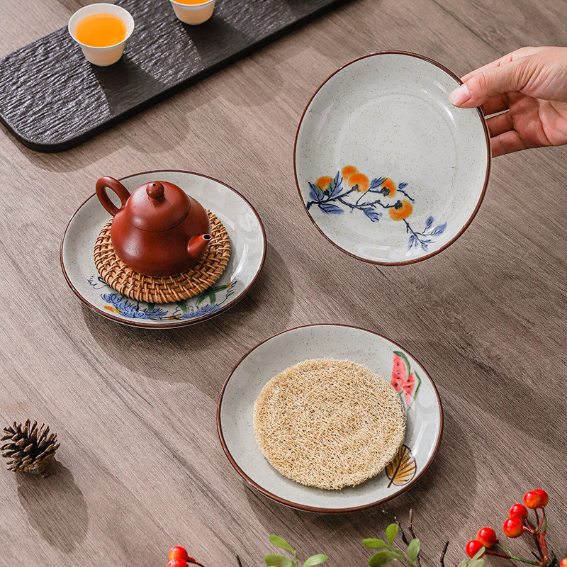 古典风承盘干泡承干复古陶瓷紫砂壶茶托养壶托盘功夫储水茶具藤编,餐饮具,茶道/零配,淘宝优惠券,粉丝福利购,淘宝优惠卷
