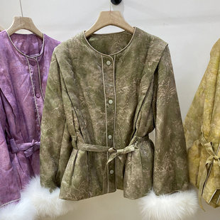反季捡漏！新中式轻奢羽绒服女冬狐狸毛显瘦白鸭绒印花外套