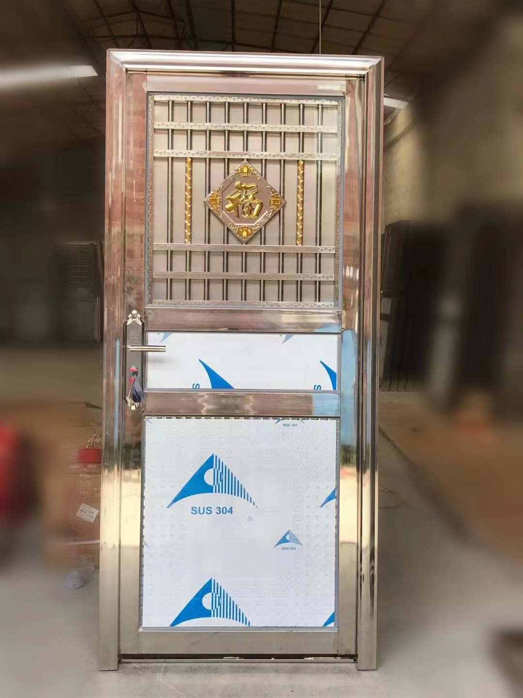 佛山进户门304不锈钢加厚防盗门201方管阳台门庭院门单开入户单门