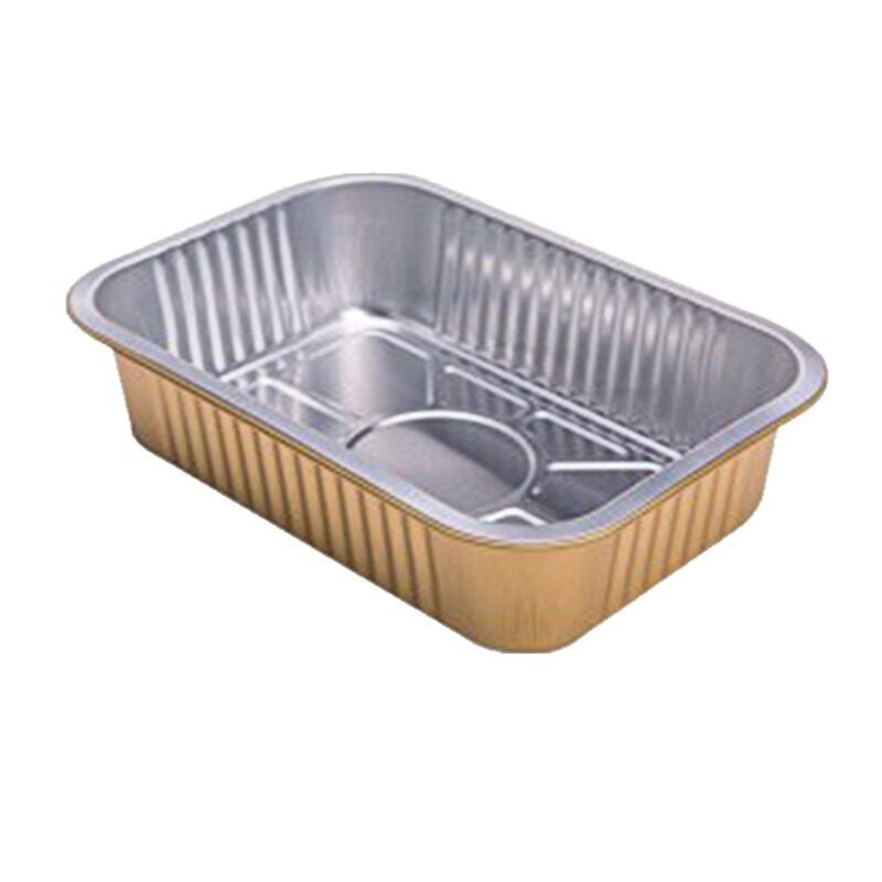 一次性铝箔餐盒饭盒带盖锡纸盒商用打包盒耐高温大容量长方形