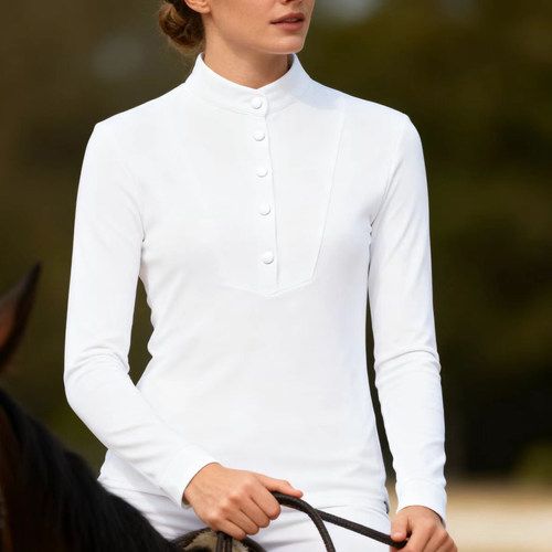 春秋季长袖马术T恤骑马上衣女衬衫骑马装马术服装女打底针织衫女