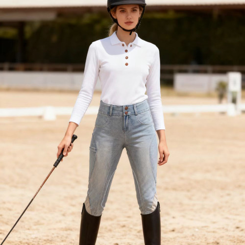 高腰显瘦马术裤修身马术运动裤男女透气马裤马术比赛骑士全硅胶裤