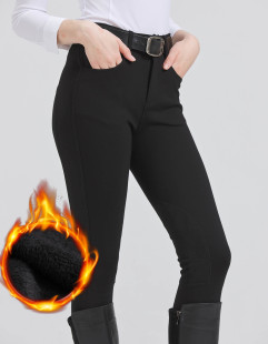 加绒马裤贴皮防滑耐磨马术裤秋冬骑马裤加绒加厚马术裤男女儿童