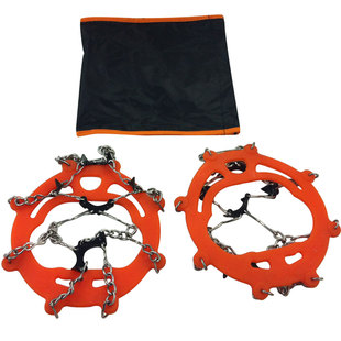 正品8齿防滑冰爪 登山鞋附加器鞋链 户外防滑鞋套钉拉伸不发白