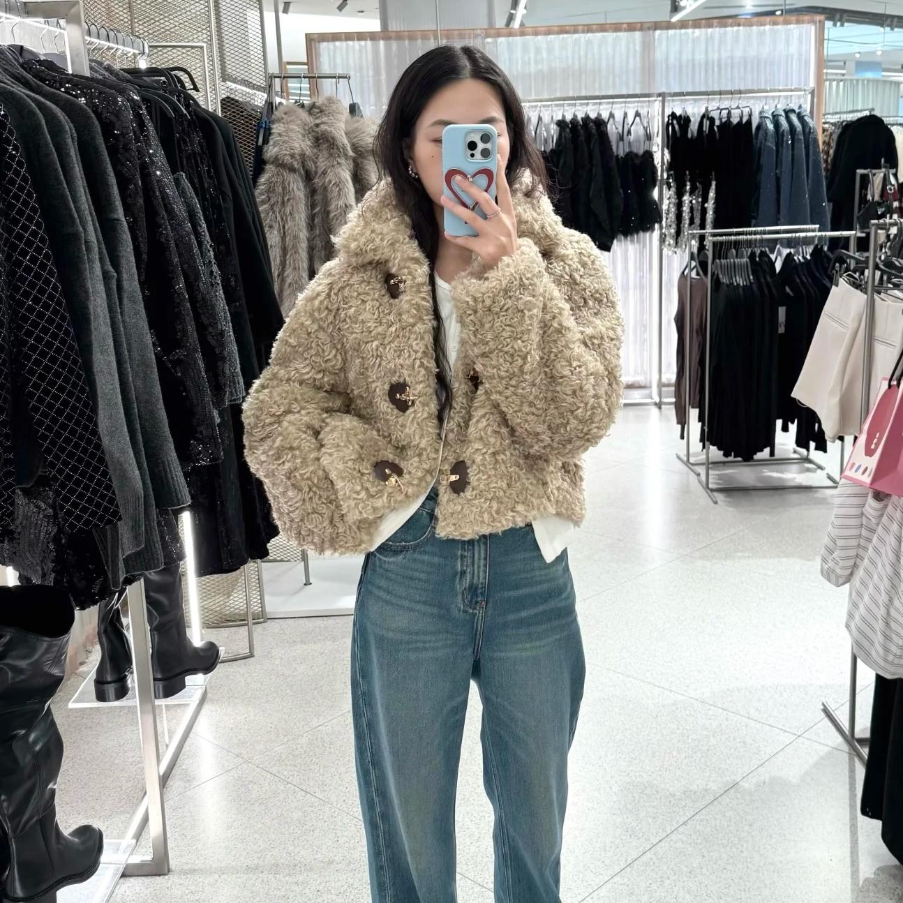 ZA女装2024秋冬新品保暖短外套