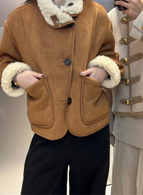 2025冬季女装新品 休闲时尚百搭双面两面穿抓绒夹克外套 6318254