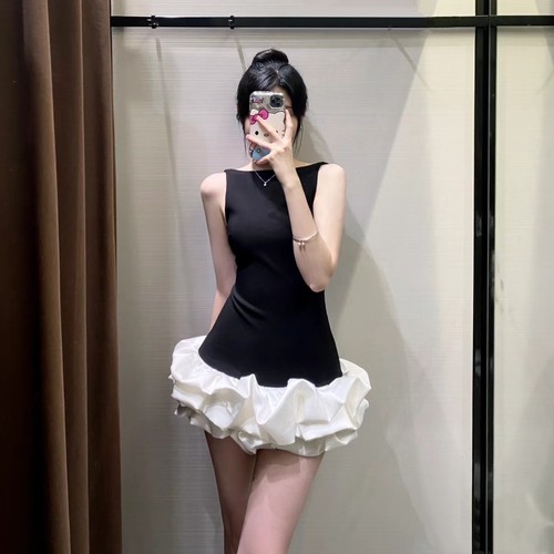 无袖法式欧美风百搭时尚设计感