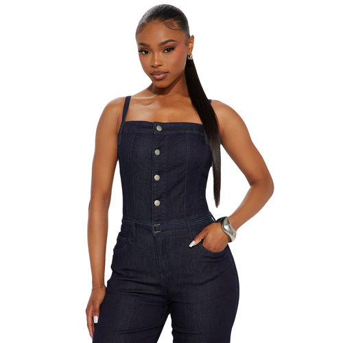 jeans jumpsuits women plus size 欧美性感背带牛仔连体裤阔腿裤