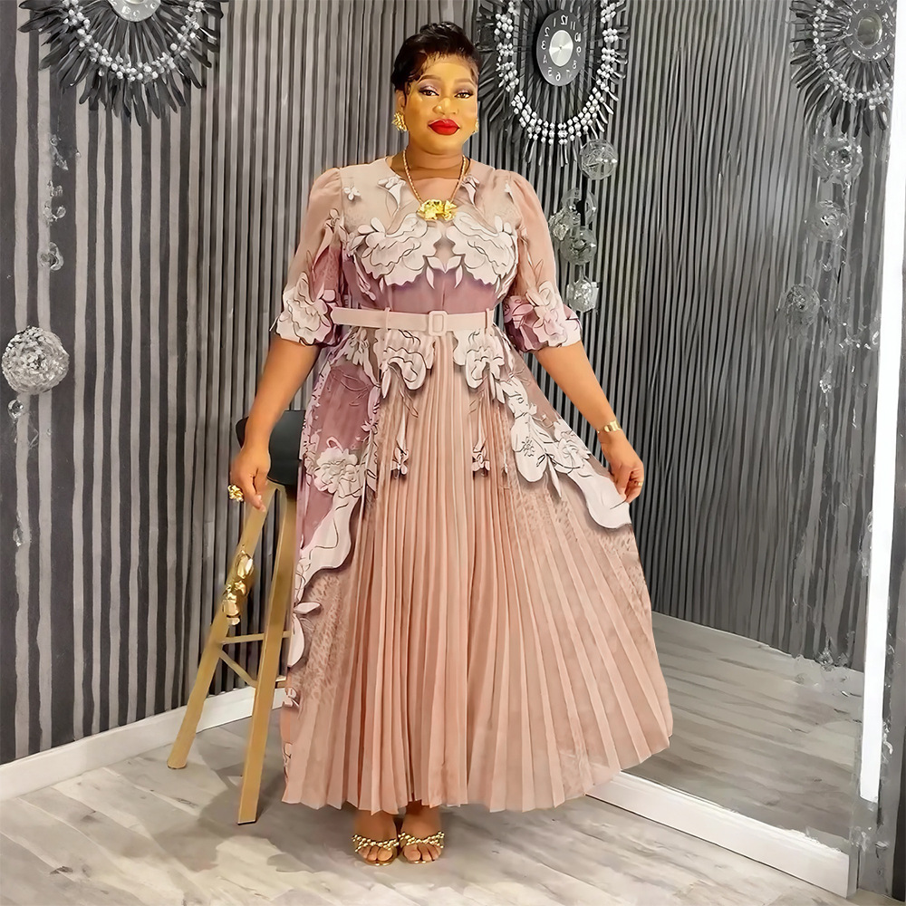 欧美优雅长裙跨境非洲女装大码连衣裙 Mom plus size dress women