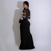 透视裙大码 size 女装 外贸性感夜店风长裙薄款 裙 plus dress sexy