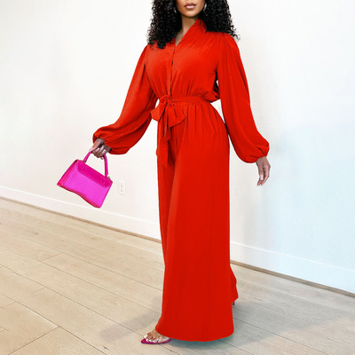 欧美风时尚长款大码纯色