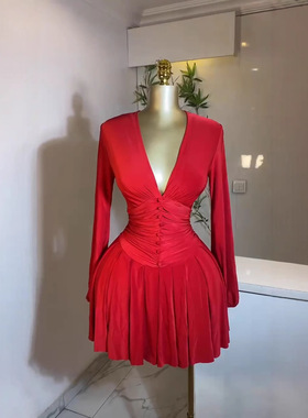 Africa dress women sexy V neck party dress lady 大码非洲裙子