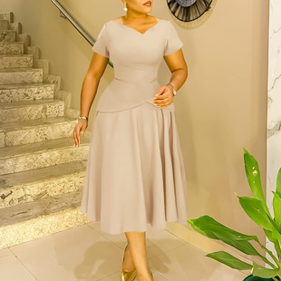 非洲大码连衣裙新款欧美风女装3XL plus size dress women Africa