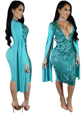 2017 New Female sexy Dress lady dress mini skirt deep v neck