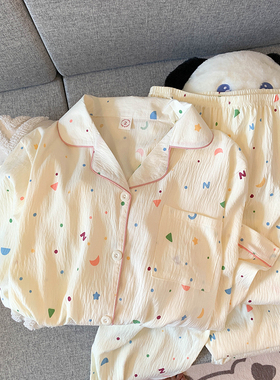 云朵棉儿童睡衣女童春秋季薄款长袖长裤套装小女孩宝宝学生家居服