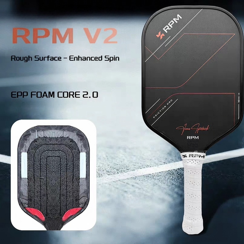 RPM V2同款匹克球拍新结构epp泡沫芯热压粗磨砂碳纤维pickleball