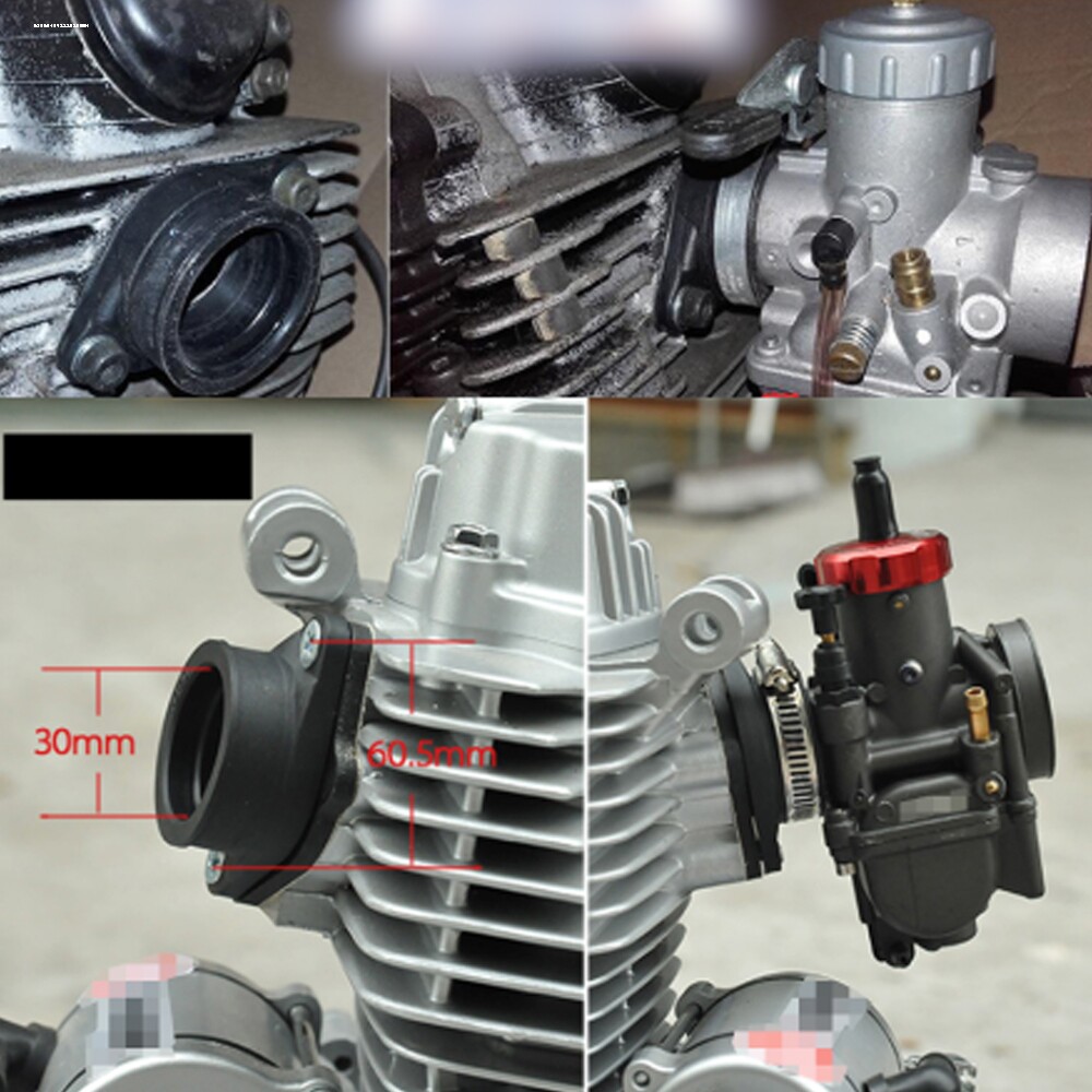 PWK/PE28MM30mm改装化油器接口喉管歧管闸刀吊桶CG猎豹歼1歼2华洋