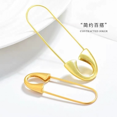 黄金色别针孕妇婴儿外出防惊吓平安挂件古法沙金兔龙宝宝压惊胸针