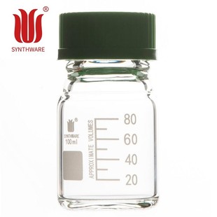 欣维尔螺纹口玻璃瓶耐高温加热刻度实验微波炉密封灭菌酒精药剂瓶