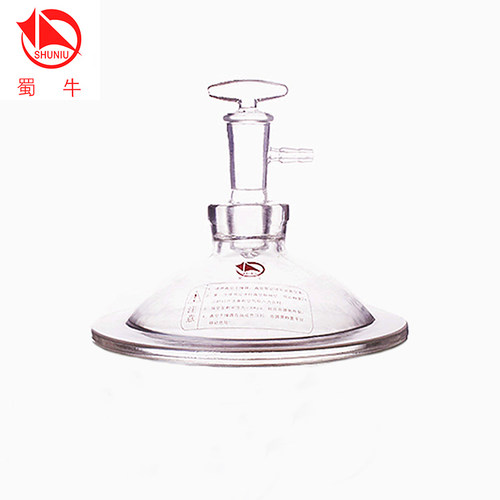 蜀牛 真空干燥器盖子 透明/棕色 实验室干燥器带抽气阀盖