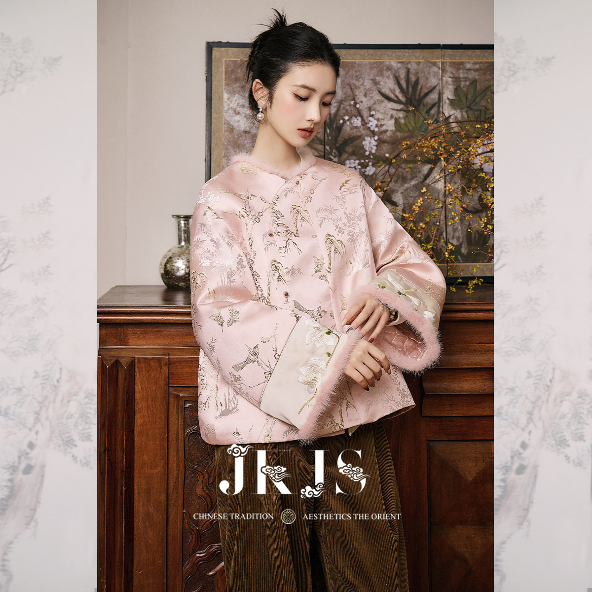 水貂毛短款棉袄JKJS宽松