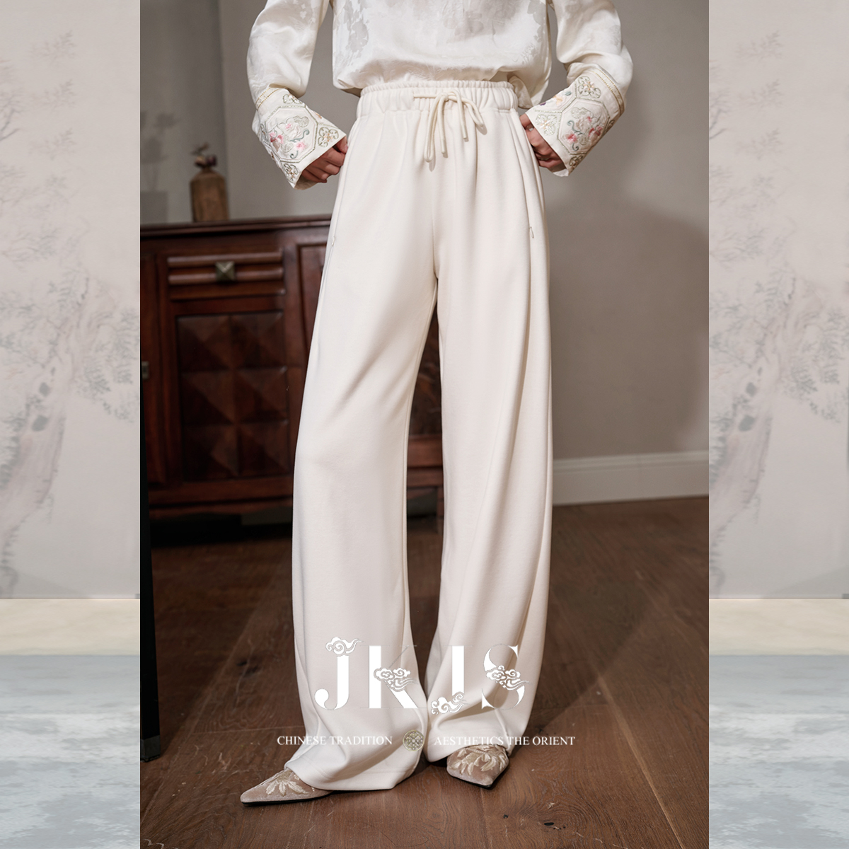 JKJS醋酸羊毛休闲裤冬装