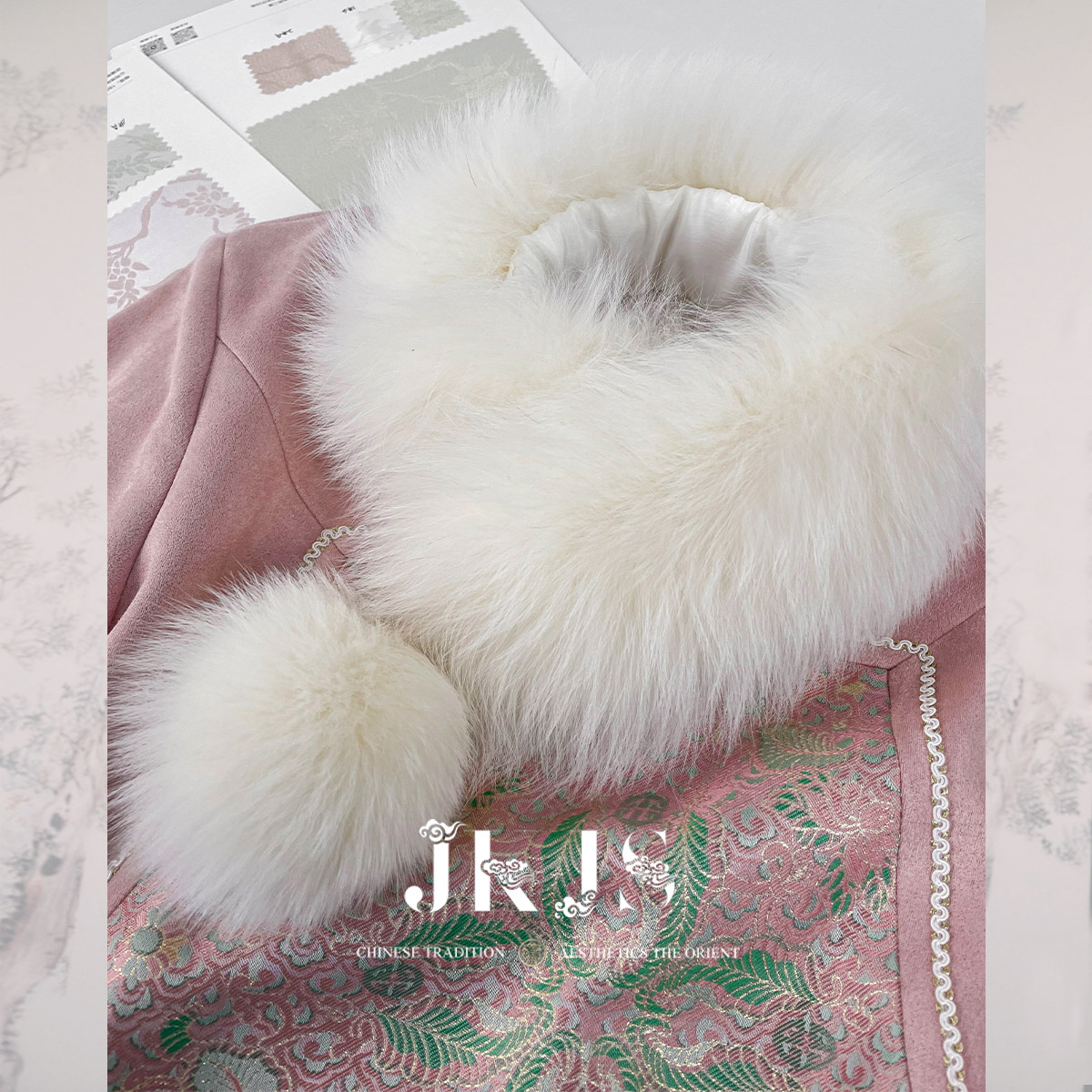 JKJS【真狐狸毛领】新中式搭配毛领单卖中国风女装旗袍毛领围脖