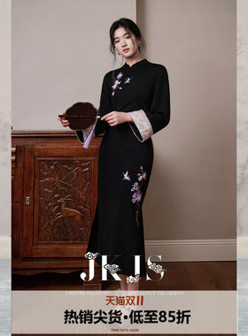 JKJS刺绣秋冬连衣裙加厚